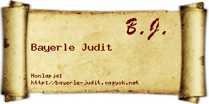 Bayerle Judit névjegykártya